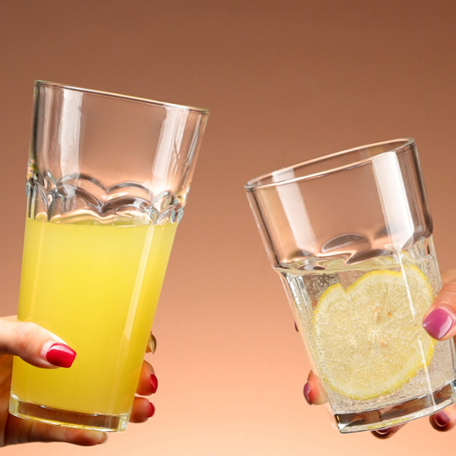 Thickened straight Bumanto cold drink cup, restaurant juice cup, heat-resistant tea star anise cup, lemon tea glass water cup Application Scenario