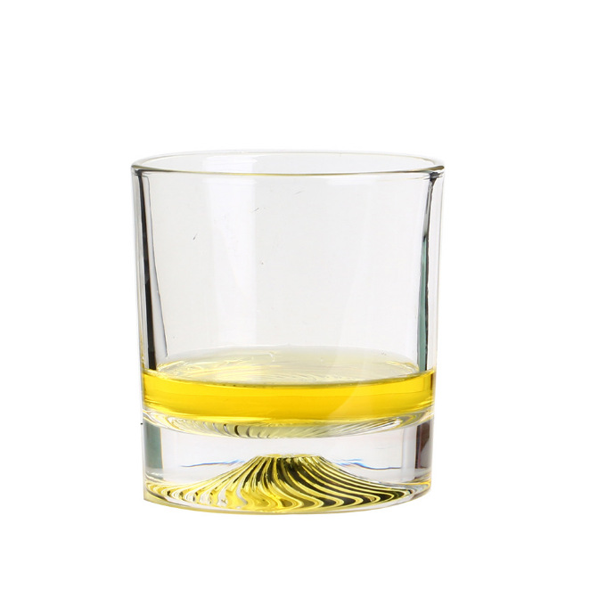 Factory wholesale Japanese-style glass wine glasses, household high-appearance-level transparent brandy glasses, creative background pattern whisky glasses Item Picture