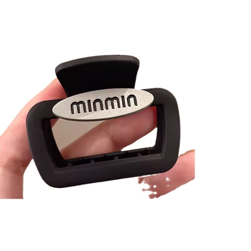 A new style of Korean minimalist square small hairpin with a half-tied hair at the back of the head, featuring a girl's hair clip, hair accessory and broken hair clip Item Picture