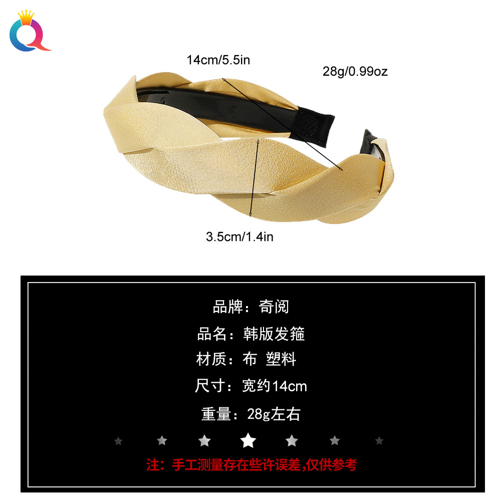 Qiyue Cross-border twisted hair Band, small fragrance style, high-end headband, face washing, hair pressure, high top of the head, hair hole, hair accessories wholesale Application Scenario