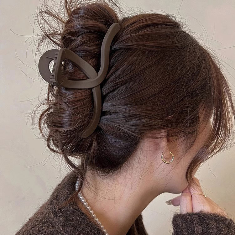Old Qian style geometric line hair clips, women's hair accessories, high-end acrylic hair bun gripper, extra-large high-end shark clip details Picture
