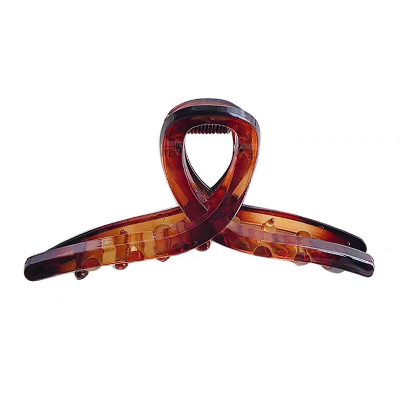 Korean 2025 original acrylic glossy line hair clips, women's coil hair clips, high-end and elegant hair clips, shark clips Item Picture
