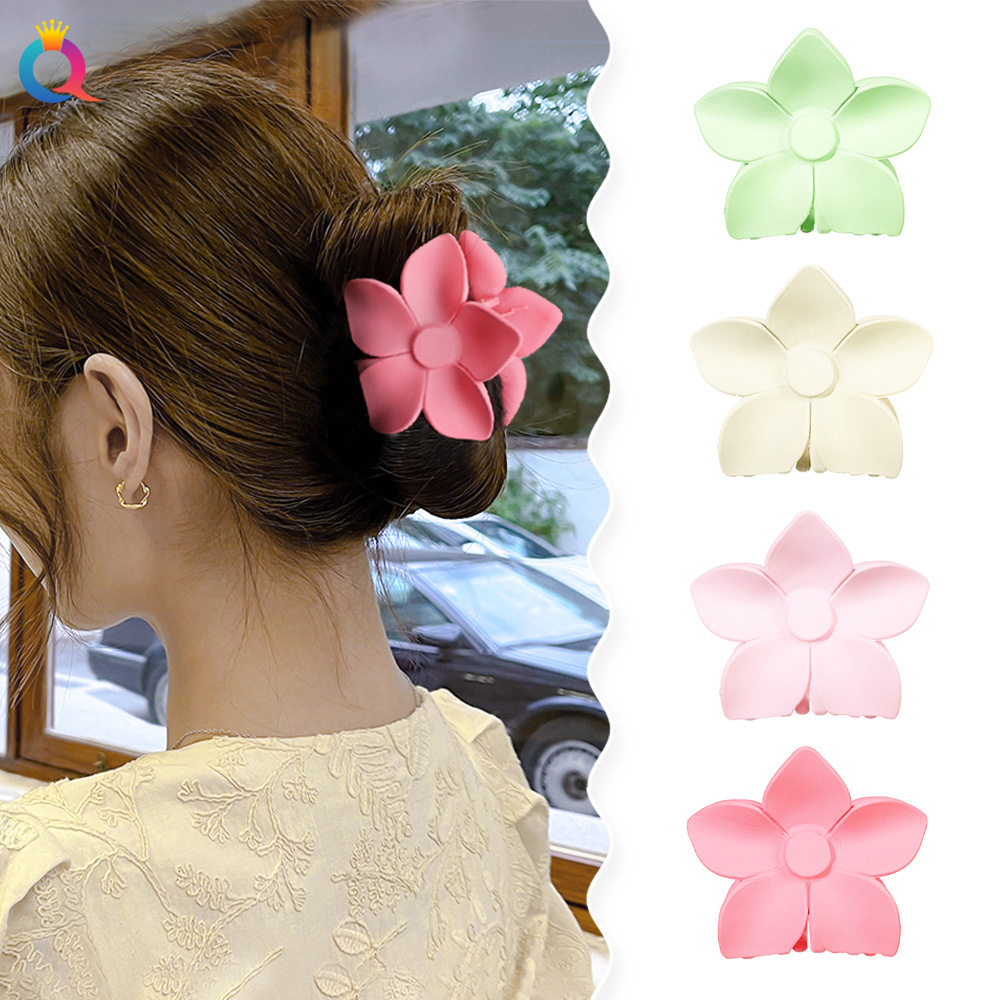 Qiyue Five-petal flower hair clips, sweet updo hair clips, back of the head ponytail hair clips, women's hair accessories and head accessories wholesale Specification drawing