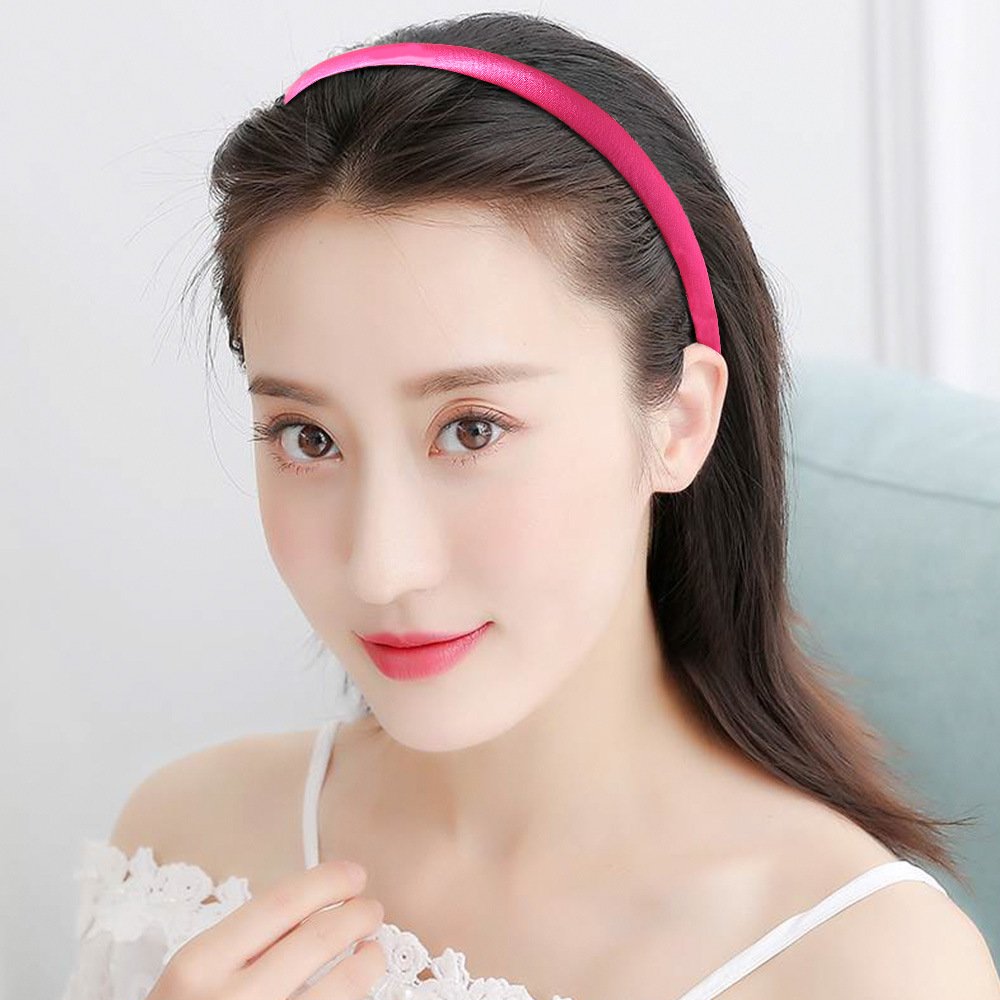 Qiyue European and American Cross-border 1cm candy-colored fabric hair band DIY material hair accessory Color Ding Fine Hair Band B72 Specification drawing