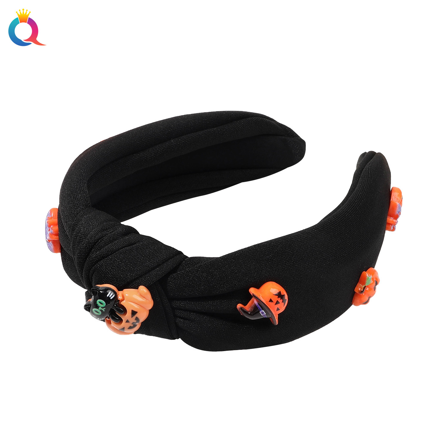 Qiyue Cross-border Halloween Ghost Pumpkin Hairband, Terrifying Headband, High Skull top, Long Hair, Skull Hair Hole, Hair Accessory wholesale Item Picture