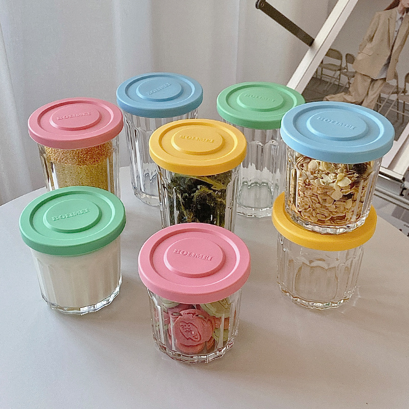 Bolimei glass tea canister, tea box, flower tea canister, office high appearance level, tea sealed canister, girlish heart Application Scenario