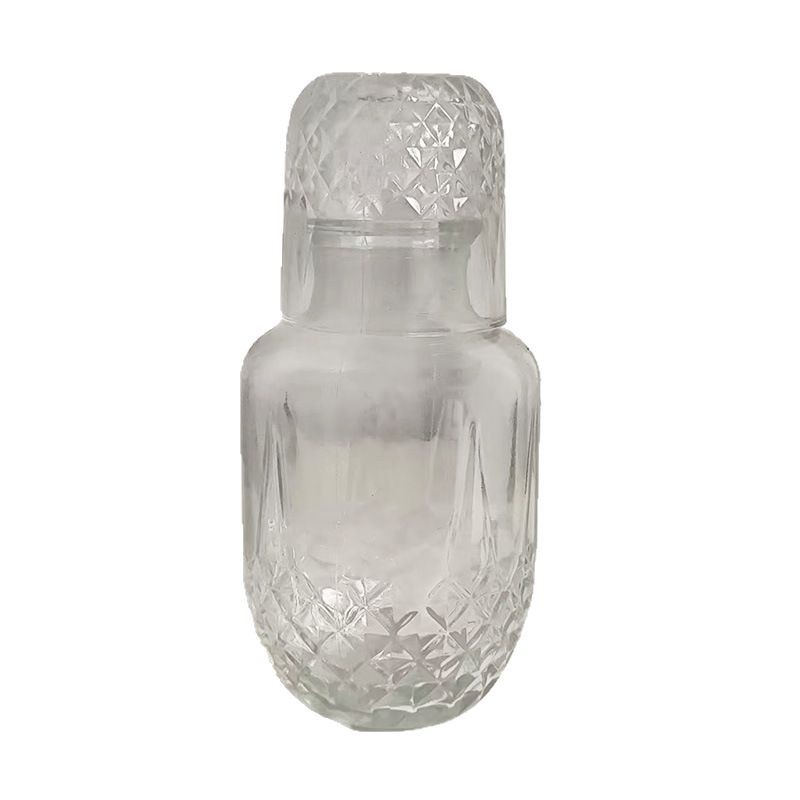 Creative cocktail cup one-pot and one-cup set with lid, glass special cold brew bottle, juice pot, cold drink cup Item Picture