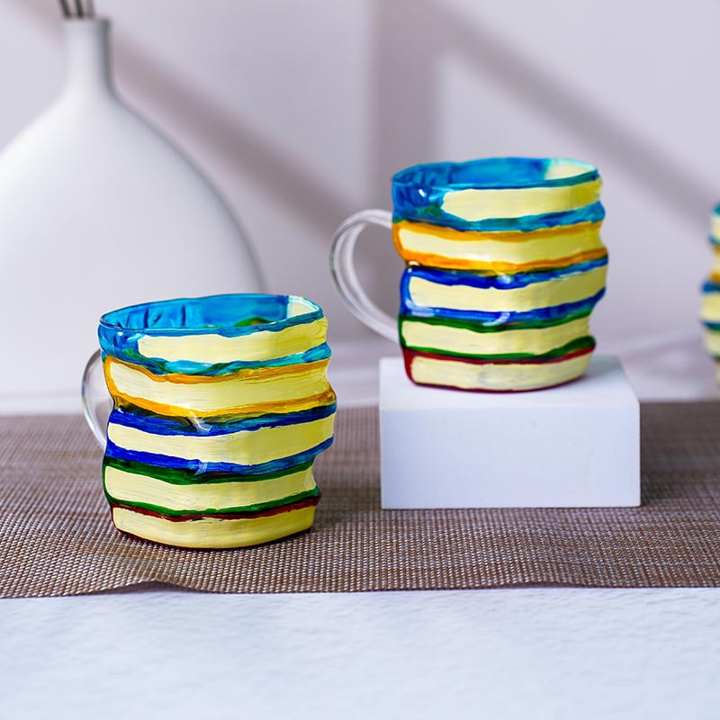 New best-selling glass cups, painted book cups, mugs, home coffee cups, tea brewing cups, and creative drinking cups Application Scenario