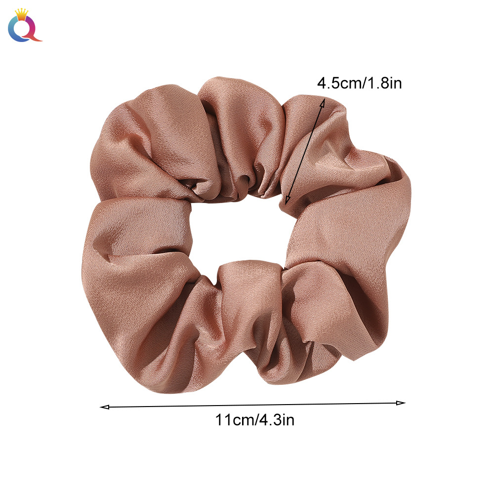 Qiyue Korean-style satin smooth large Intestine Hair ring - A simple and versatile solid color large intestine ring for Korean girls Application Scenario