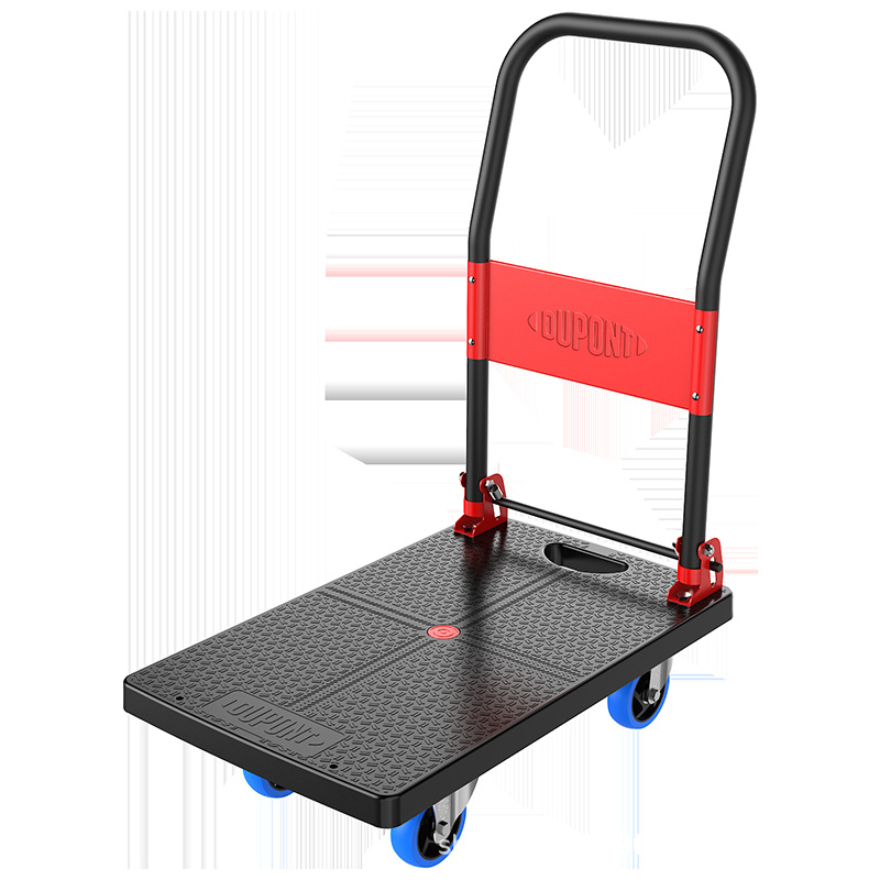 Dupont flatbed trolley, folding and pulling truck, express delivery, home moving driver, pulling cart, trailer, 66*40, load capacity 30 Item Picture