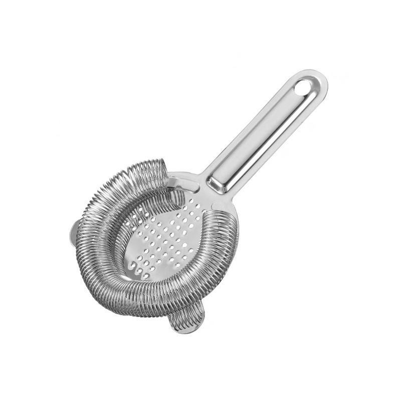 304 stainless steel European Hawthorne cocktail ice strainer, cross ice separator, ice strainer, mesh wine strainer Item Picture