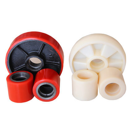 Forklift wheels, Nolli hydraulic vehicle PU load-bearing wheels, polyurethane nylon wheels, manual handling vehicle maintenance parts, wheel axles details Picture