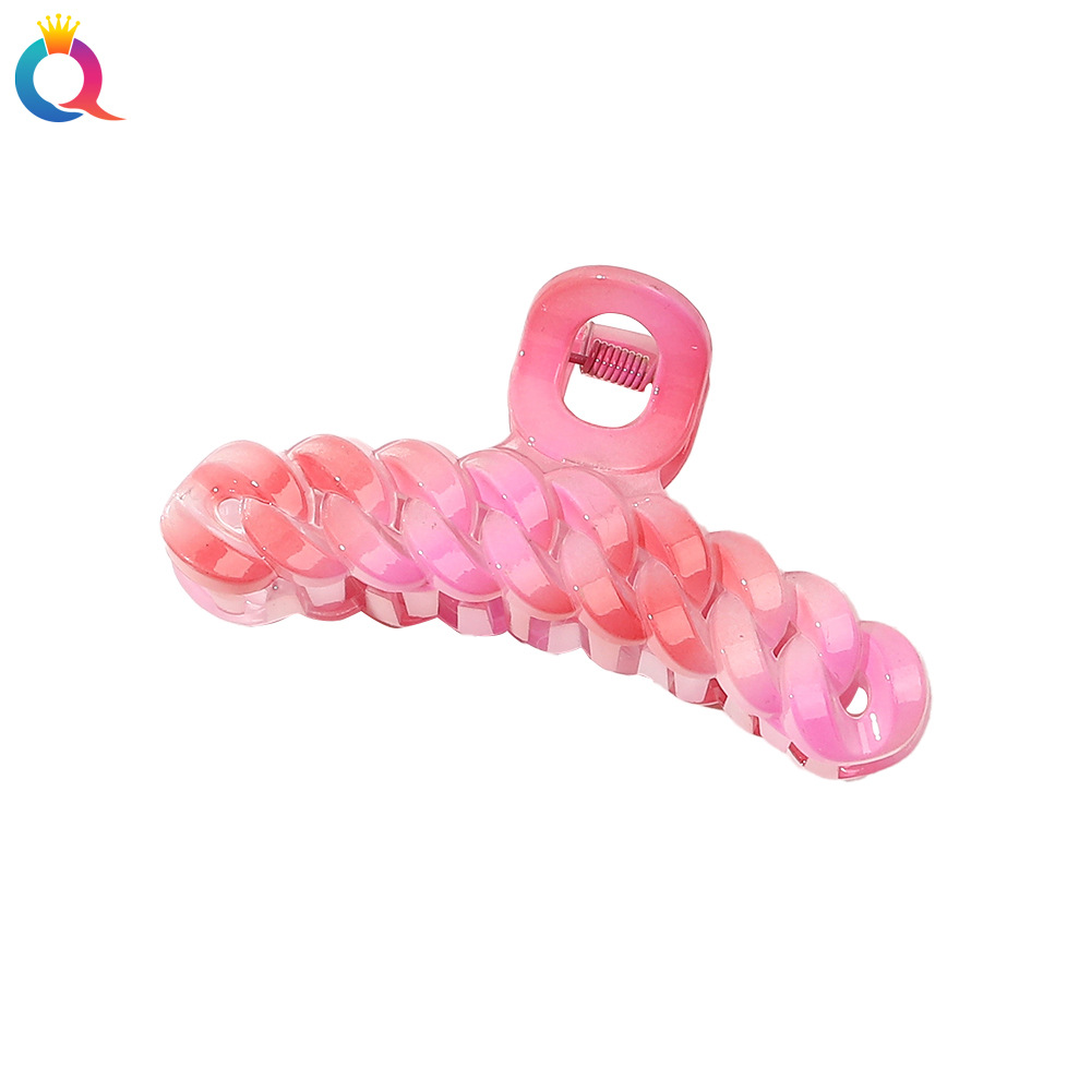 Qiyue Amazon headwear gradient color hair clips, colorful hair curls, hair grabbers, high-end shark clips, hair accessories for women wholesale Item Picture