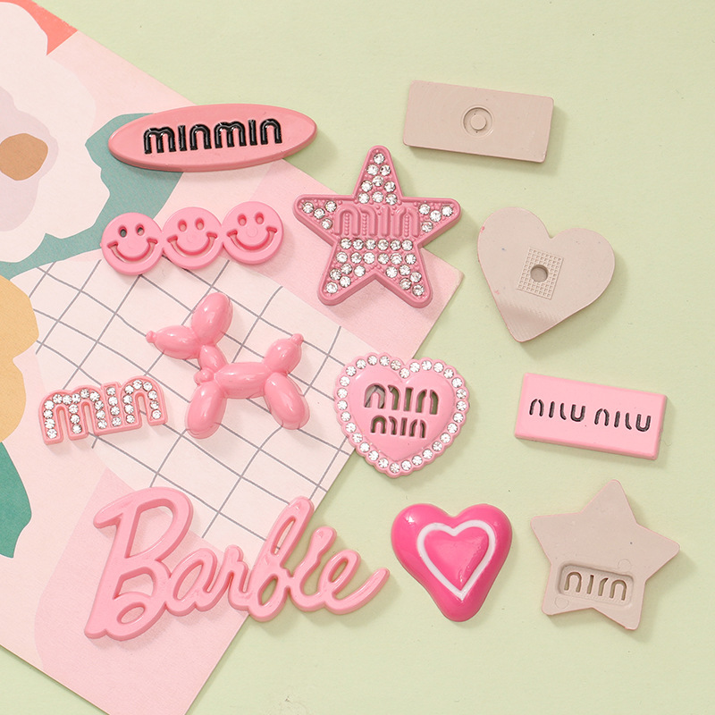 Sweet and cool girl heart five-pointed star resin accessories, high-end InS-style rose pink jewelry accessories, hair clip accessories Application Scenario