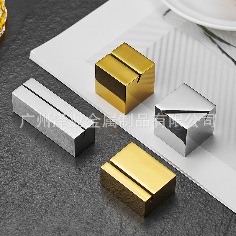 Direct-sale hotel buffet restaurant table cards, menu cards, card holders, table tags, stainless steel solid menu seats, meal number bases details Picture