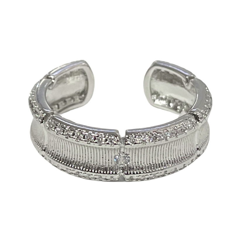 Minimalist and unique brushed retro open ring for women on Instagram, cold style, versatile and fashionable new Chinese simple food ring Item Picture