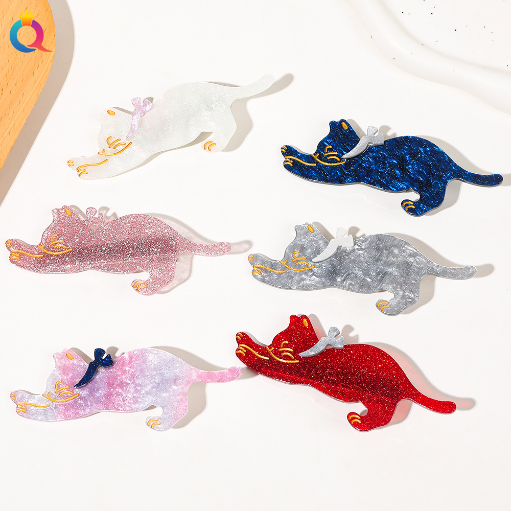 Qiyue Korean version ins high-end hairpins, cat hairpins, simple bangs clips, duckbill clips, hair accessories and head accessories wholesale details Picture
