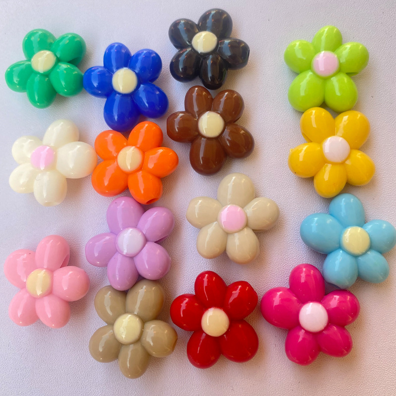 Alec DIY flower accessories, beads, handcrafted hair strings, headwear, mobile phone chains, beads, loose beads, 3mm straight holes details Picture