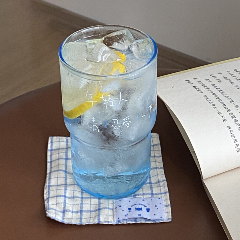 Young people on Instagram, please put up with the artistic blue texture. The coffee cup has a niche and high-end feel and is heat-resistant Item Picture
