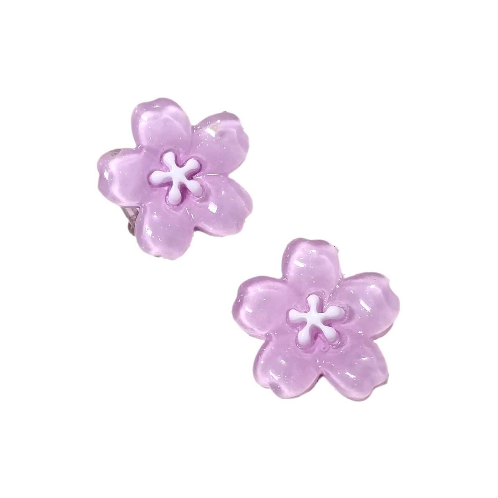 Transparent cherry blossom resin accessories, diy jewelry accessories, handcrafted hair clips, crocs materials, cream glue hair accessory materials Item Picture