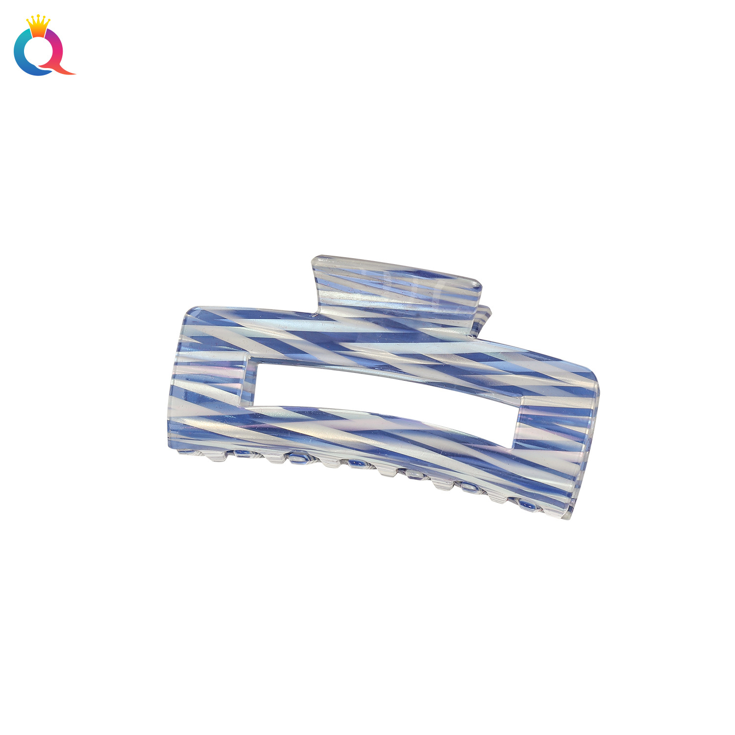 Qiyue Foreign Trade's special sale on the last digit: Simple shark clip, back head bun, hair grabber, acetic acid acrylic plastic hair grabber for women Item Picture