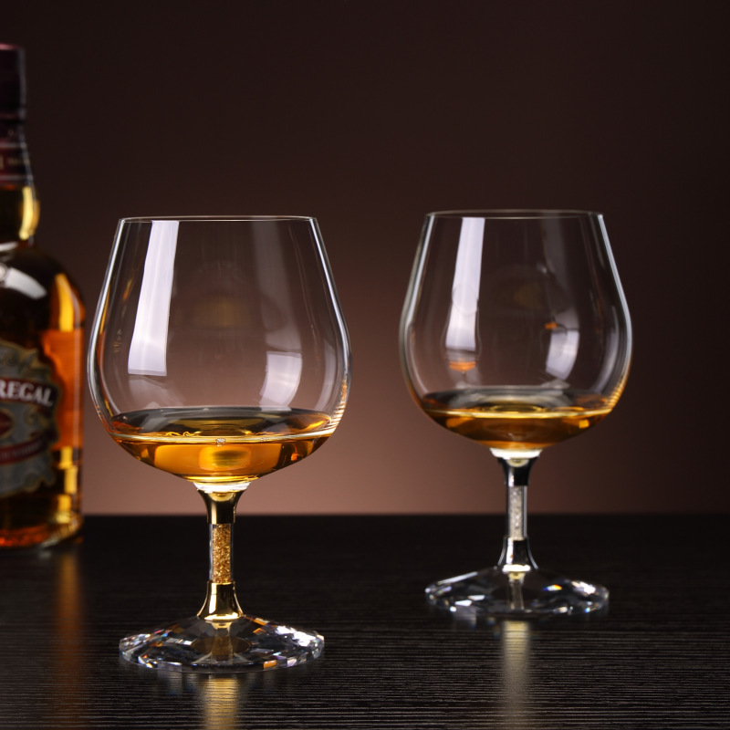 Wholesale Idelita crystal glass cups, diamond cups, stems, brandy cups, wine glasses and red wine glasses with logo printing Specification drawing