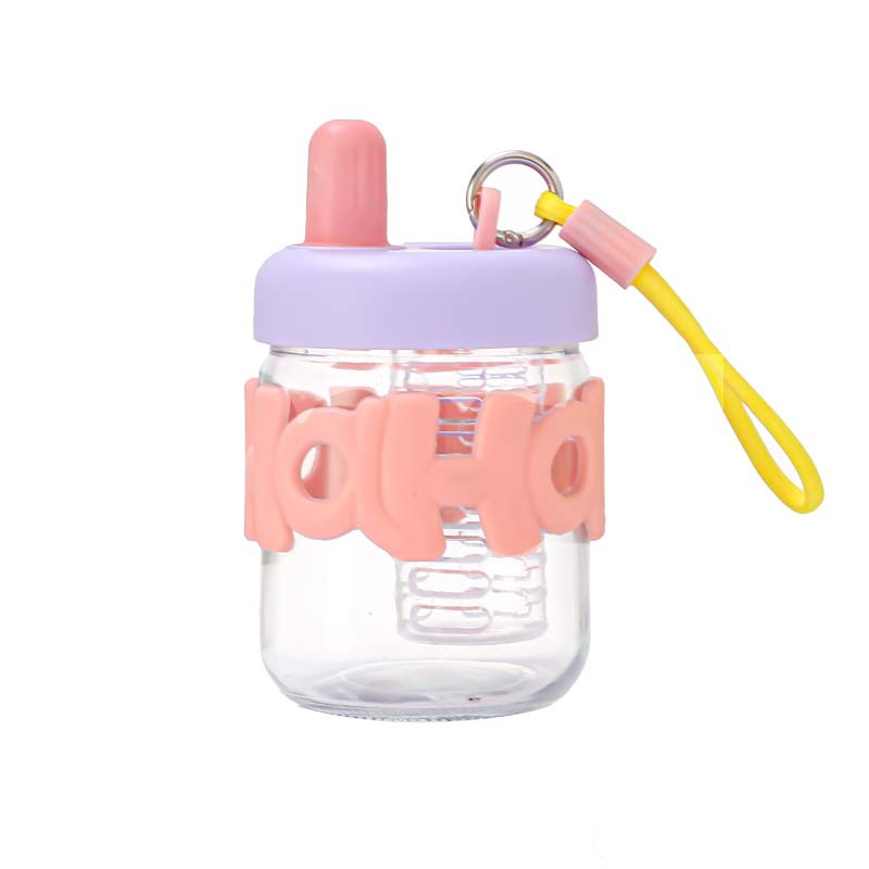 Glass cup, water cup, high appearance level for girls, cartoon cup with cup sleeve, flower tea cup, tea-water separation, summer tea-making filter cup Item Picture