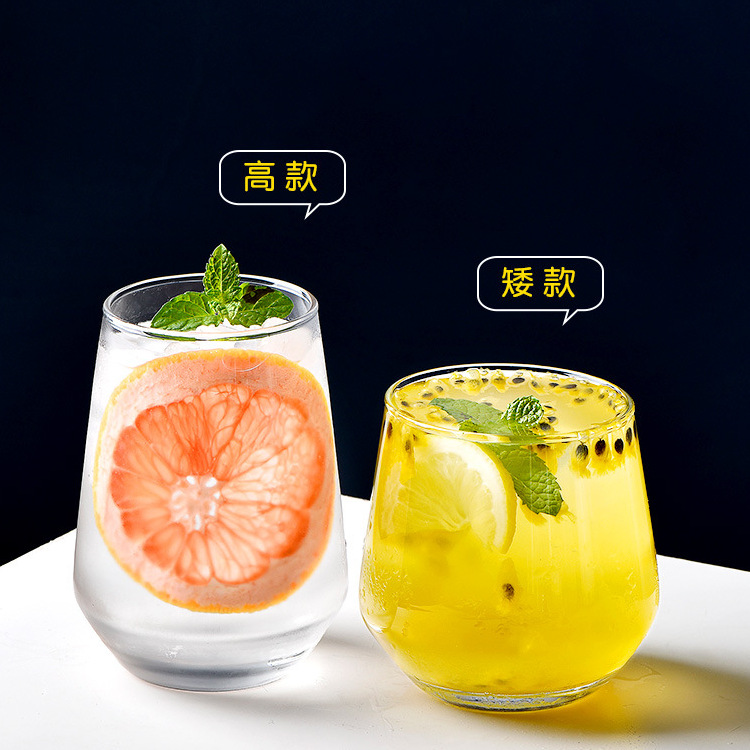 Wholesale of green apple glass water cups, juice cups, beverage cups, water cups, tea cups, beer mugs and glass cups with logo printing Item Picture