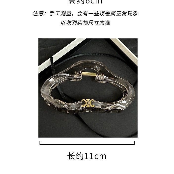 Arc de Triomphe letter acrylic cloud hair clip 2025 New style High-end feel, women's hair volume multi-plate hair clip and hair accessory Specification drawing