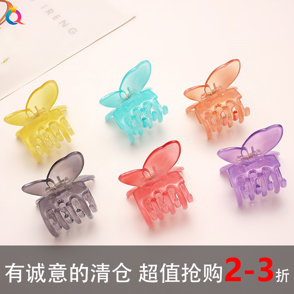 Qiyue Cross-border acrylic heart-shaped hair clip, medium-sized shark clip, side updo hair clamp, ponytail clip, tail number treatment details Picture