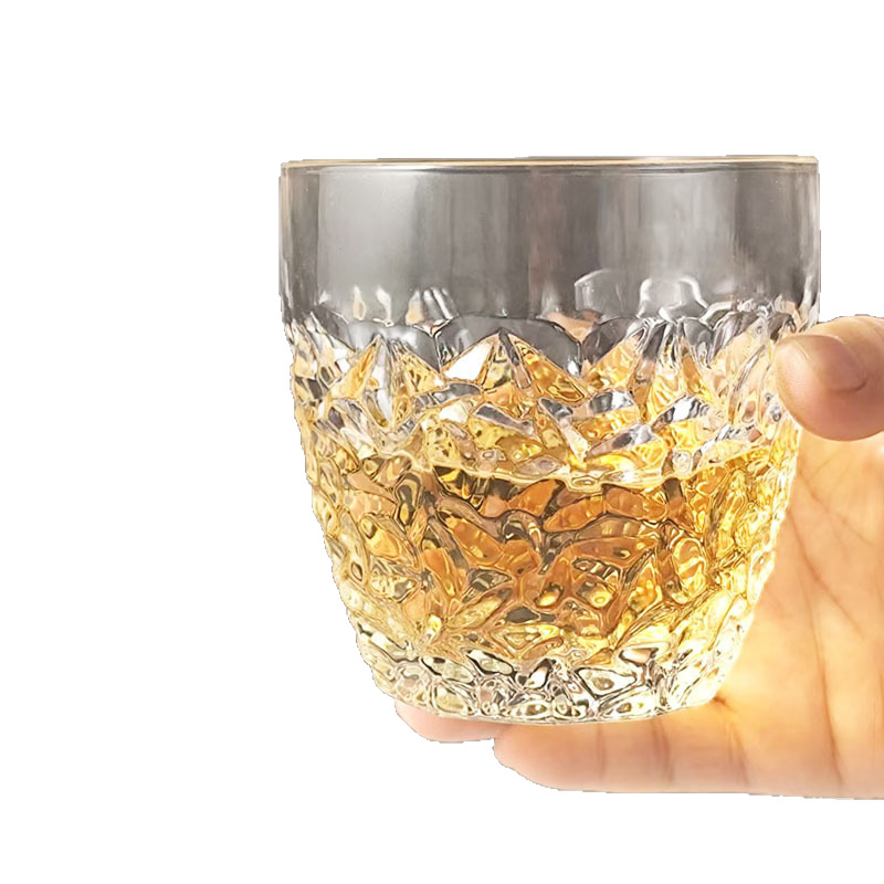 Creative ice-patterned glass cups, whisky cups, Ins-style milk and juice drink cups, beer mugs, Western-style wine glasses Item Picture