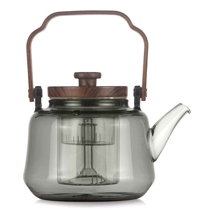 Glass steaming and boiling teapot, household handle teapot, tea set, electric ceramic stove, heating kettle for boiling tea, special teapot for brewing tea around a stove Item Picture