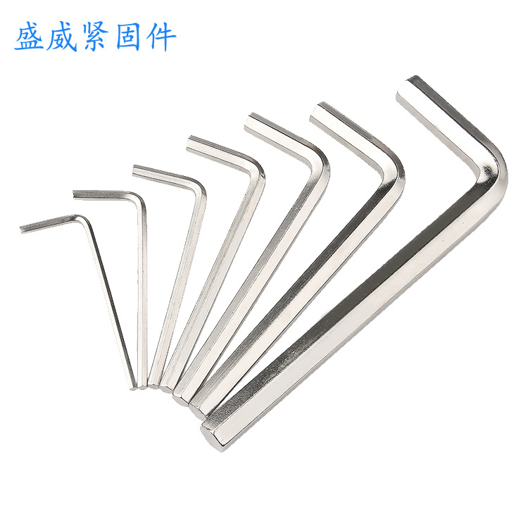 1.27-14mm nickel-plated flat head hex socket wrench, metric carbon steel L-shaped hex socket wrench, hex key screwdriver details Picture