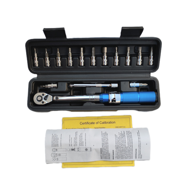 Bicycle torque wrench set 2-20NM 1/4 ratchet socket torque wrench factory direct sales details Picture