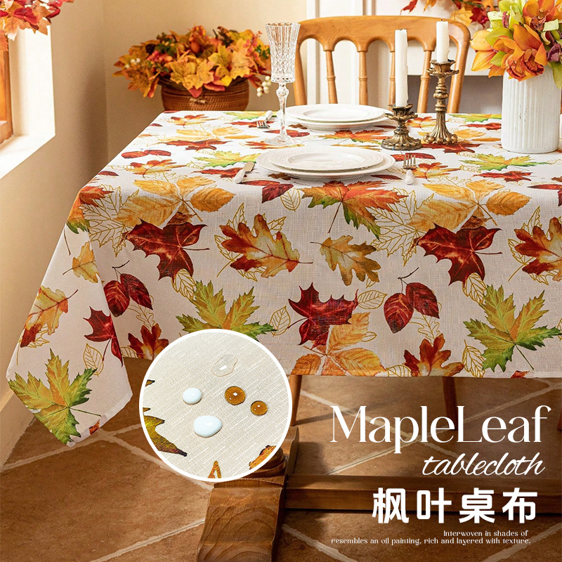 Waterproof, oil-proof and interest-free printed tablecloth details Picture