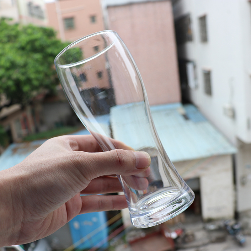 Transparent glass craft wheat beer mug, cashew juice draft beer cup, restaurant water bar Hercules cup LOGO Application Scenario