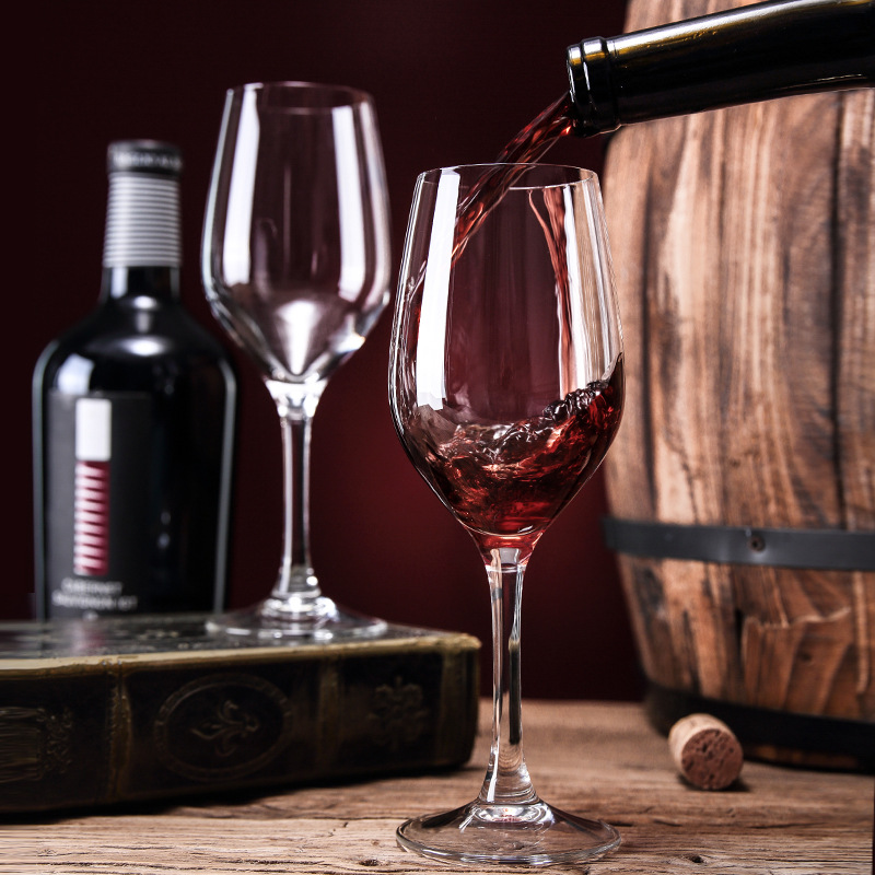 Lemeiya crystal glass red wine glasses, cold-cut wine glasses, foreign wine champagne glasses, Kuangshi series tall glass Specification drawing