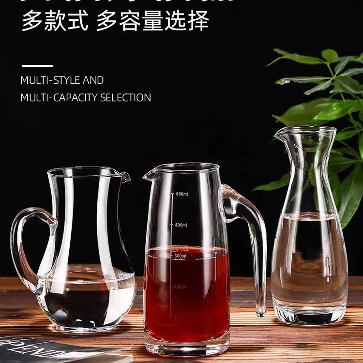Glass wine dispenser with wine spoon, household small pot, red wine and spirits decanter, fair pot with graduated cup details Picture