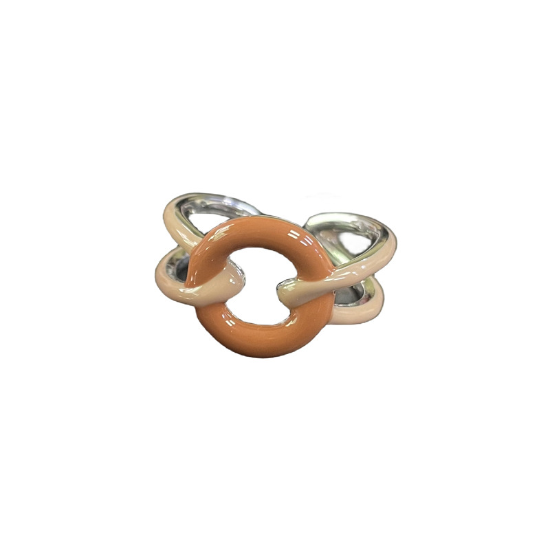The Maillard style European and American retro open ring is a niche design for women with a cold drip glaze style, which is fashionable and individual. It's cool and trendy Item Picture