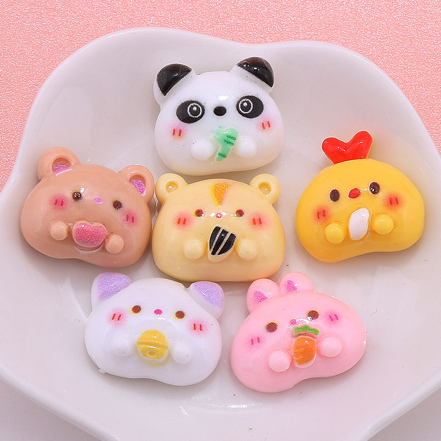diy cream glue, cartoon cute pet panda, resin accessories, mobile phone and fridge magnet materials full figure