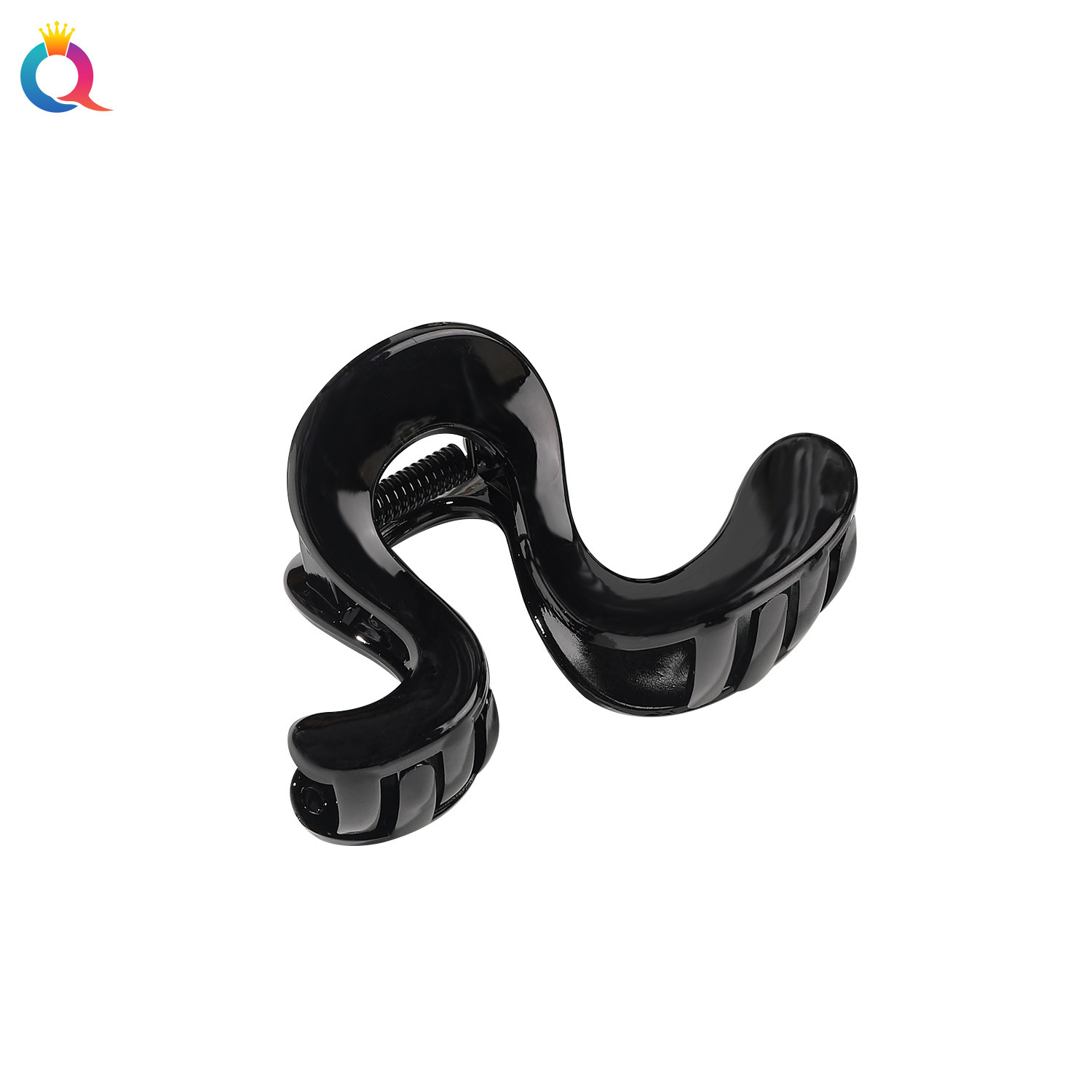 Qiyue Cross-border OC Geometric Wave Hair Clip, updo, Grab clip, ins, back of the head, High-end shark clip hair accessory wholesale Item Picture
