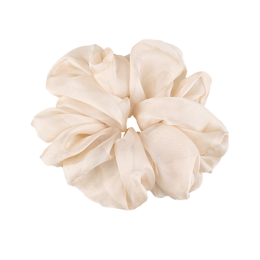 Qiyue Super Large Chiffon hair Band, fairy-like style Large Intestine Hair band, solid color hair flower, large intestine hair band and hair tie wholesale Item Picture