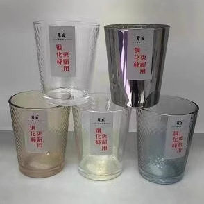Star-rated restaurant hotel rooms business Luo Pai tea cups, hammered eye pattern round dazzling colorful glass cups, wine cups Item Picture