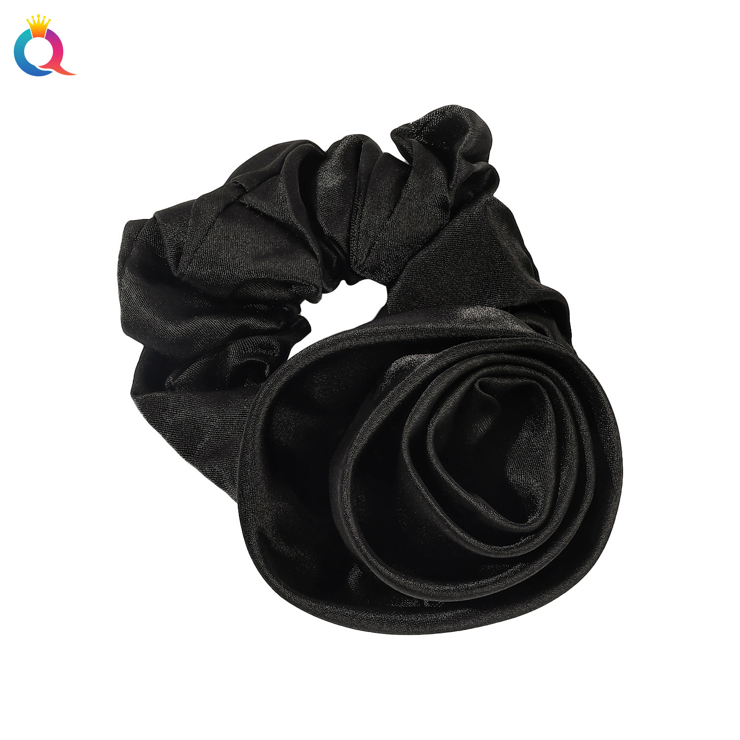 Wholesale of Qiyue Xiaoxiangfeng flower-shaped large intestine hair bands, rose-patterned leather band hair ties, high-end hair ties and hair accessories Item Picture