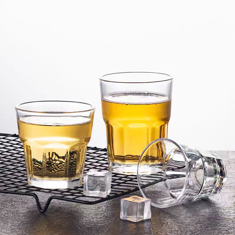 Octagonal glass cups, beer mugs, ktv bar beer mugs, whisky cups, household water cups, breakfast milk and juice cups details Picture