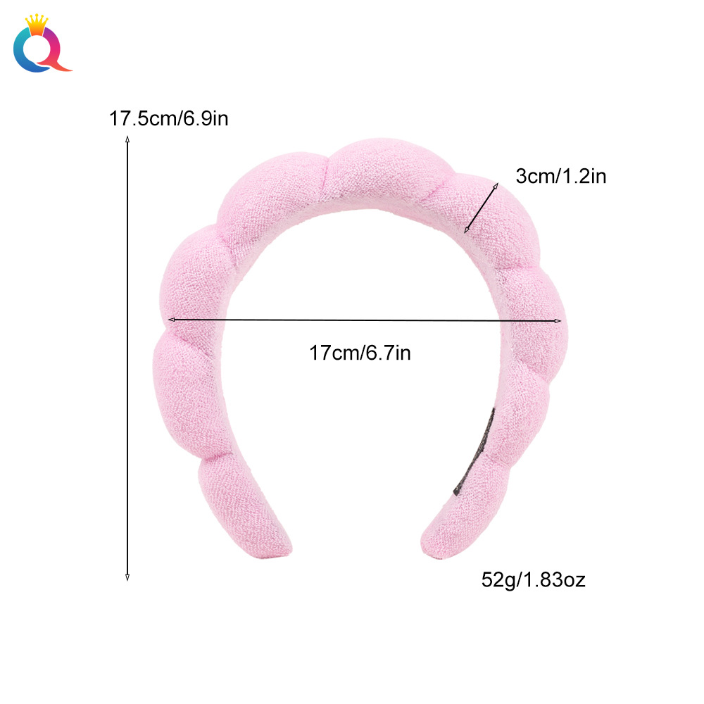Qiyue Cross-border Towel Cloth Sponge Hair Band High Skull Top Spa Hair Band Face Wash Makeup Headband Hair Accessory Wholesale Application Scenario