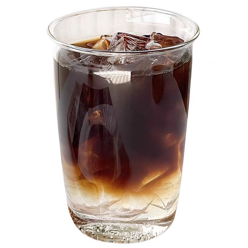 Simple household high borosilicate glass coffee cup, cold drink cup, large-capacity breakfast milk and juice water cup, transparent water cup Item Picture