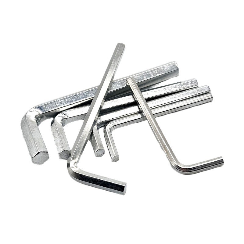 Customized hex socket L-shaped wrench, pressed hex key, hardware tools, bicycle matching hex wrench Item Picture