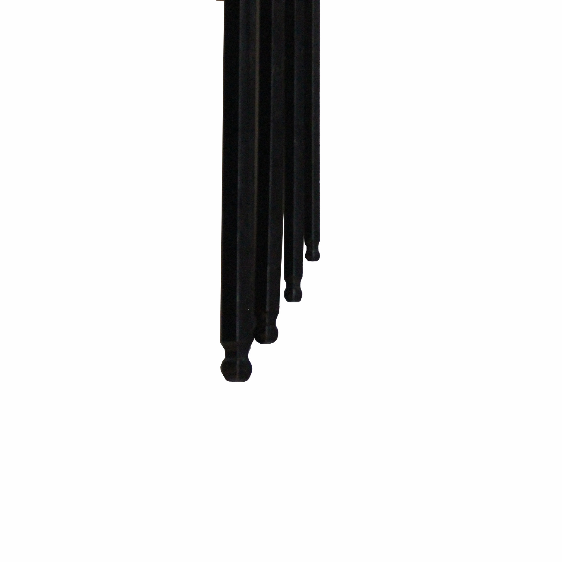 CR-V steel extra-long metric and imperial medium length bright black hair black ball head Allen wrench L-shaped wrench Specification drawing