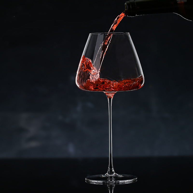 High-end large-capacity high-end red wine glass, Bordeaux highball glass set, Burgundy transparent glass red wine glass gift box set full figure
